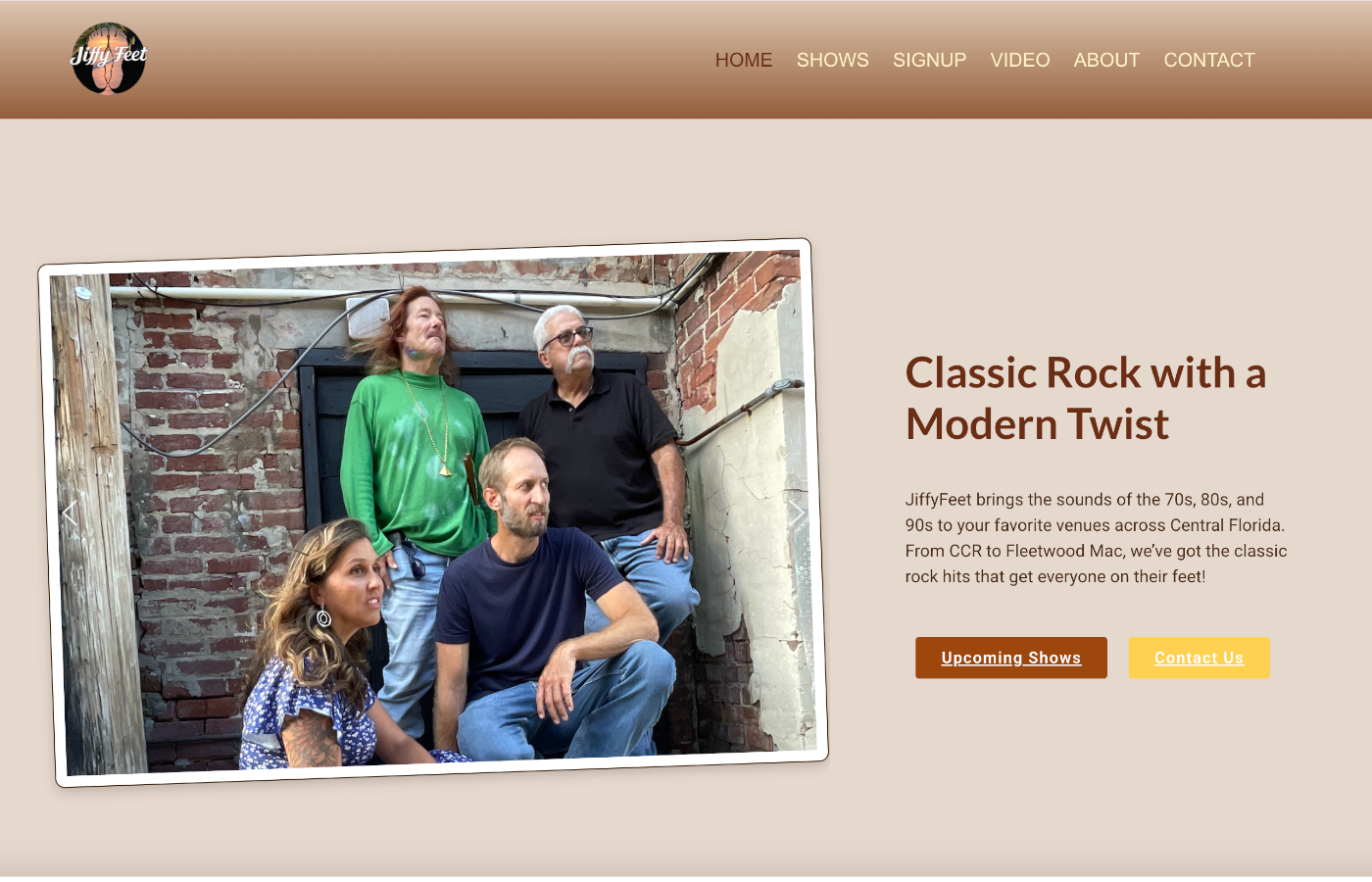 JiffyFeet Band Website